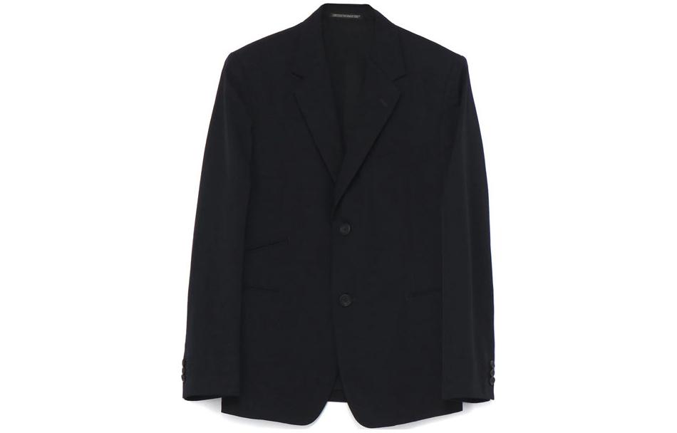 Yohji Yamamoto Navy Single-Breasted Blazer Long Sleeve Jacket HX-J85-150-1