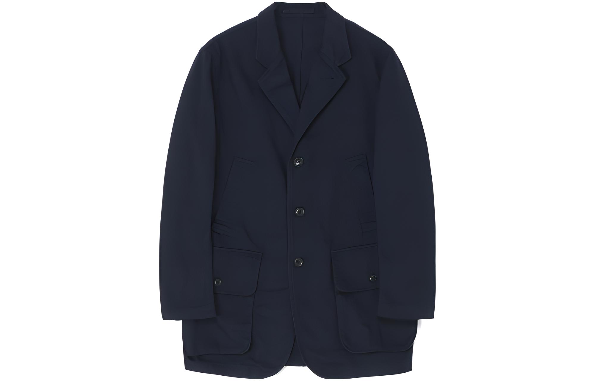 Yohji Yamamoto Navy Workwear Button-Up Jacket Coat HJ-J99-040-2
