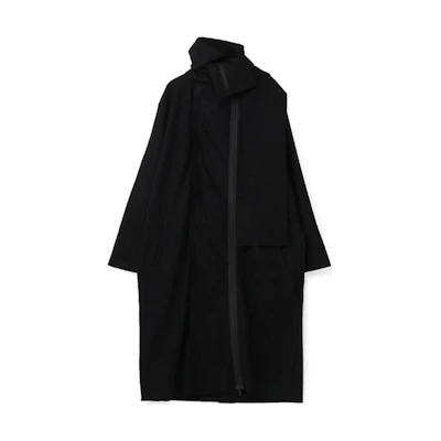 Yohji Yamamoto Oversized Solid Color Hoodie Jacket Unisex - Black HX-T36-177-1