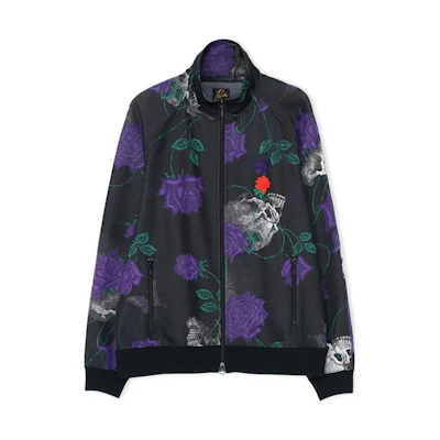 Yohji Yamamoto Patterned Zip-Up Jacket Purple Unisex Long Sleeve SZ-Y02-903-1