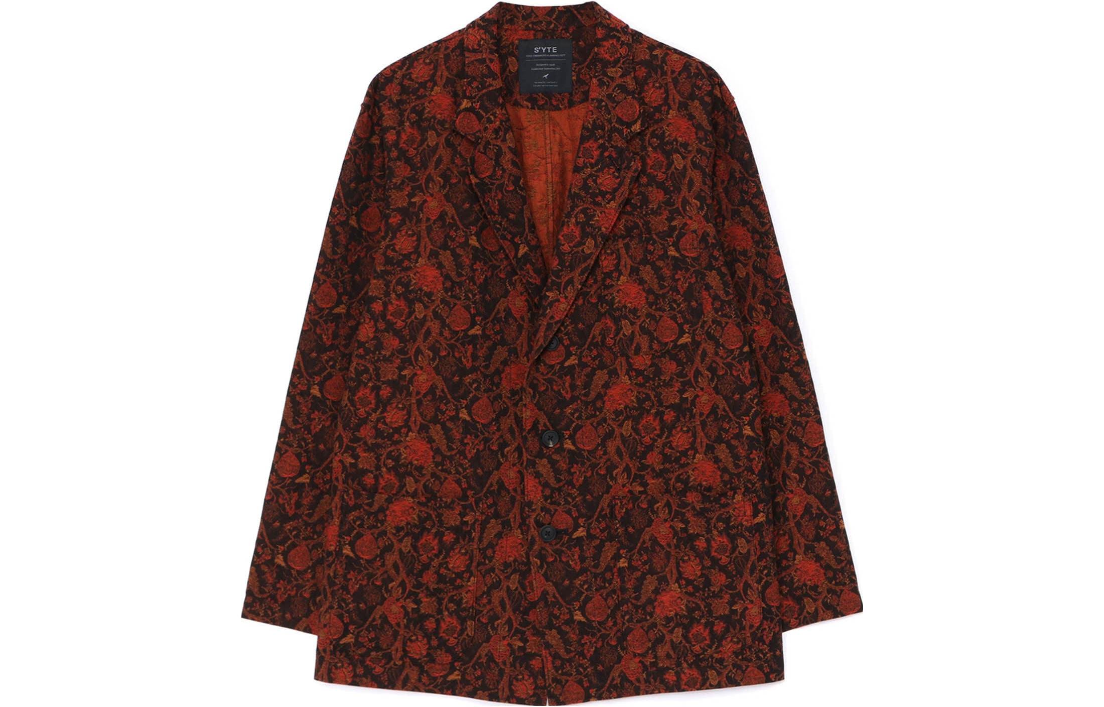 Yohji Yamamoto S'YTE All-Over Print Red Casual Long Sleeve Jacket Men UV-J11-035-1-02