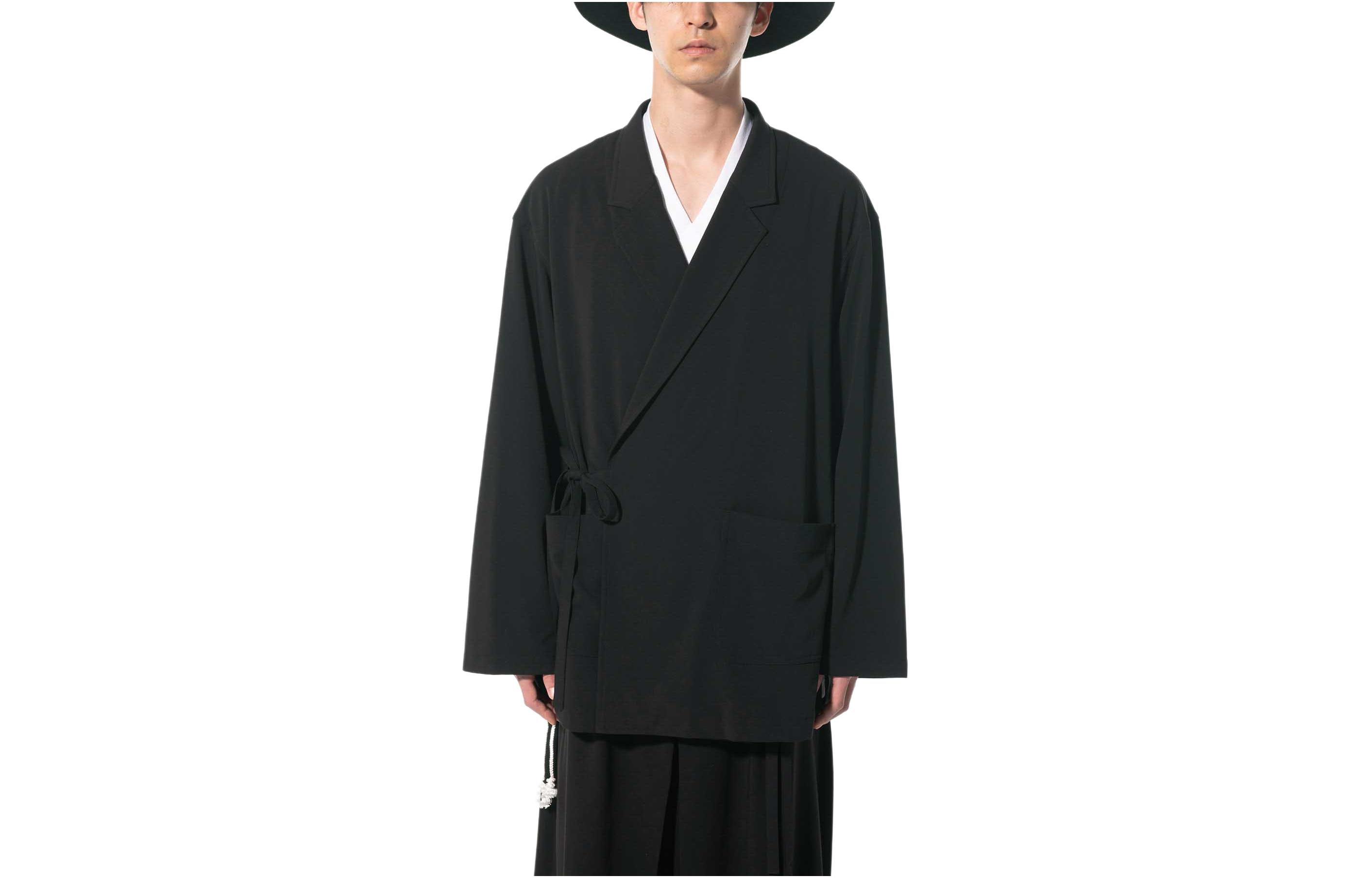 Yohji Yamamoto S'YTE Black Long Sleeve Wrap Jacket Unisex UU-J35-912-1