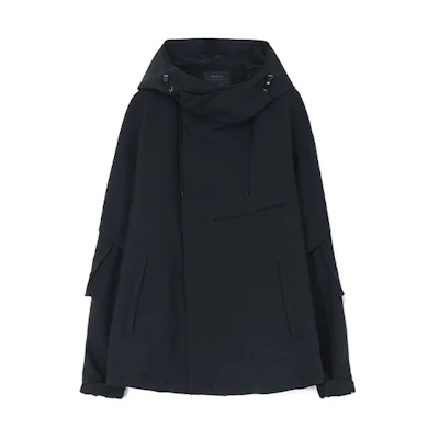 Yohji Yamamoto S'YTE Black Oversized Hoodie Jacket with Pockets Unisex UI-Y08-904-1-03