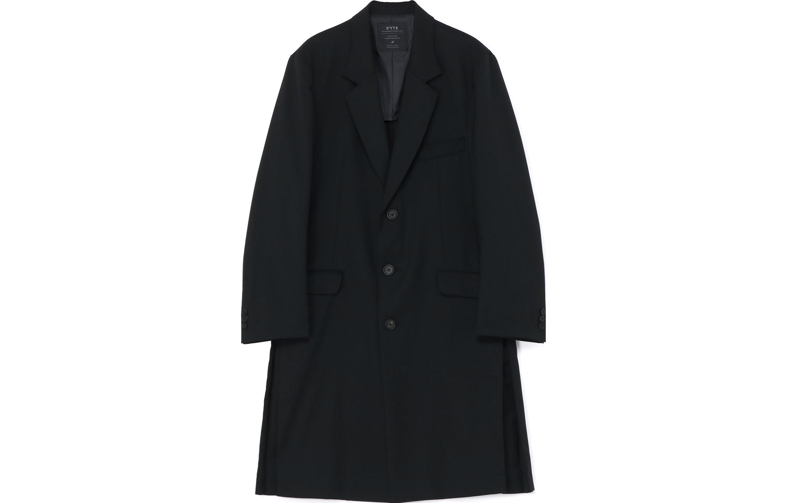 Yohji Yamamoto S'YTE Black Single-Breasted Long Sleeve Jacket UV-J06-101-1