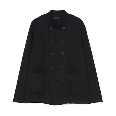 Yohji Yamamoto S'YTE Double-Breasted Mandarin Collar Jacket Unisex Black UV-T07-605-2