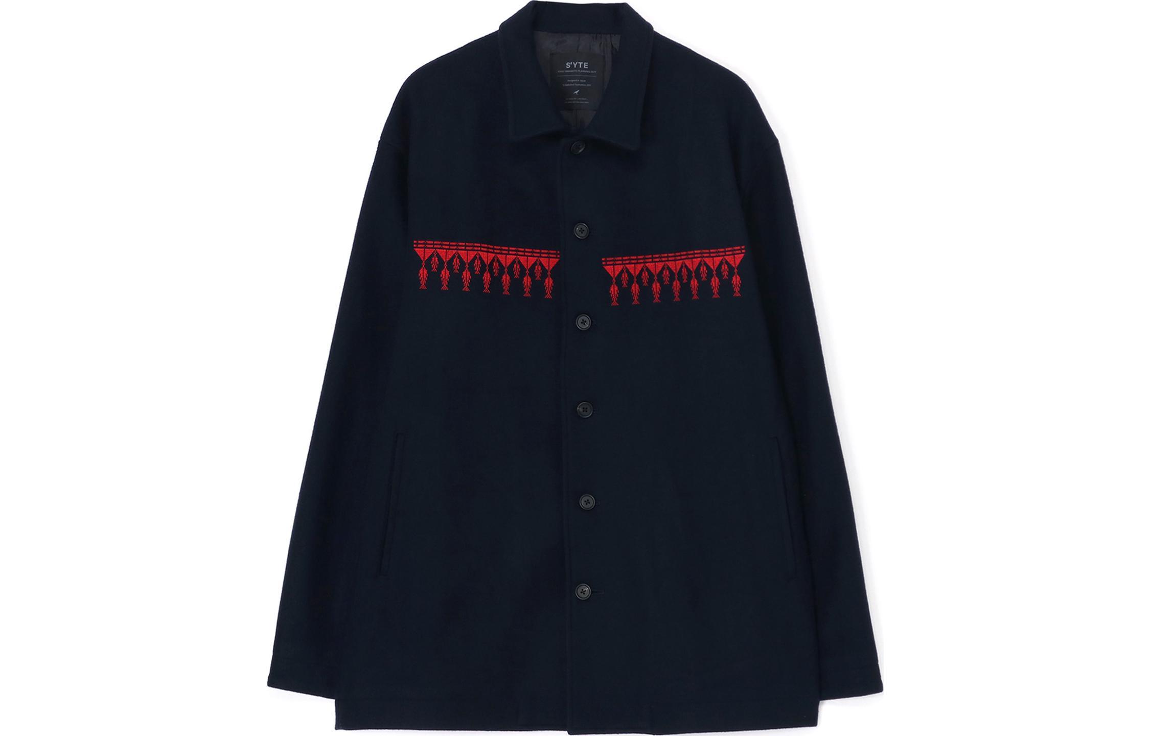 Yohji Yamamoto S'YTE Embroidered Knit Jacket Navy Unisex UV-Y12-103-1