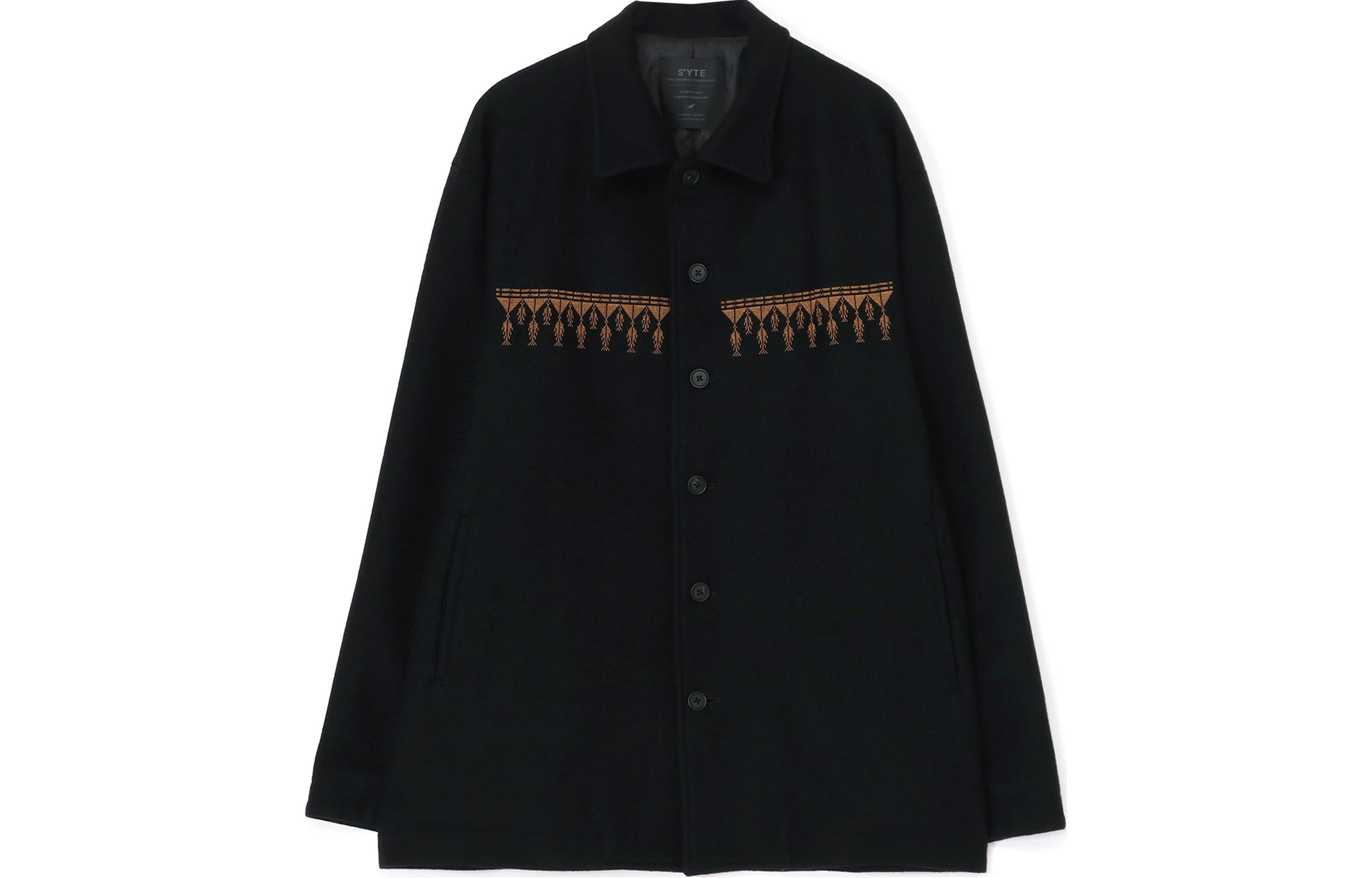 Yohji Yamamoto S'YTE Embroidered Knit Jacket Unisex Black UV-Y12-103-2