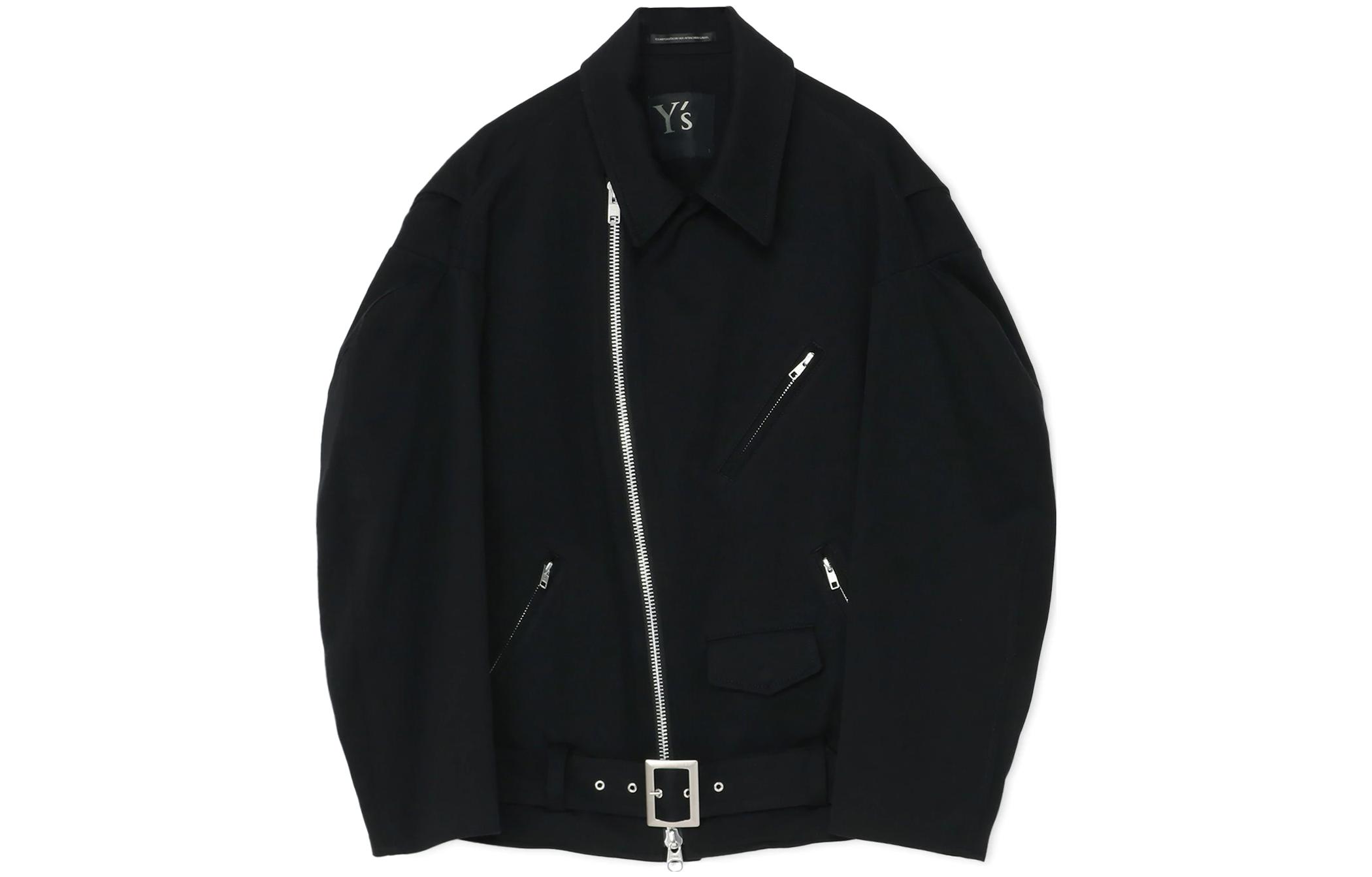 Yohji Yamamoto S'YTE FW22 Solid Color Zip Jacket Unisex Black YE-Y01-008-2