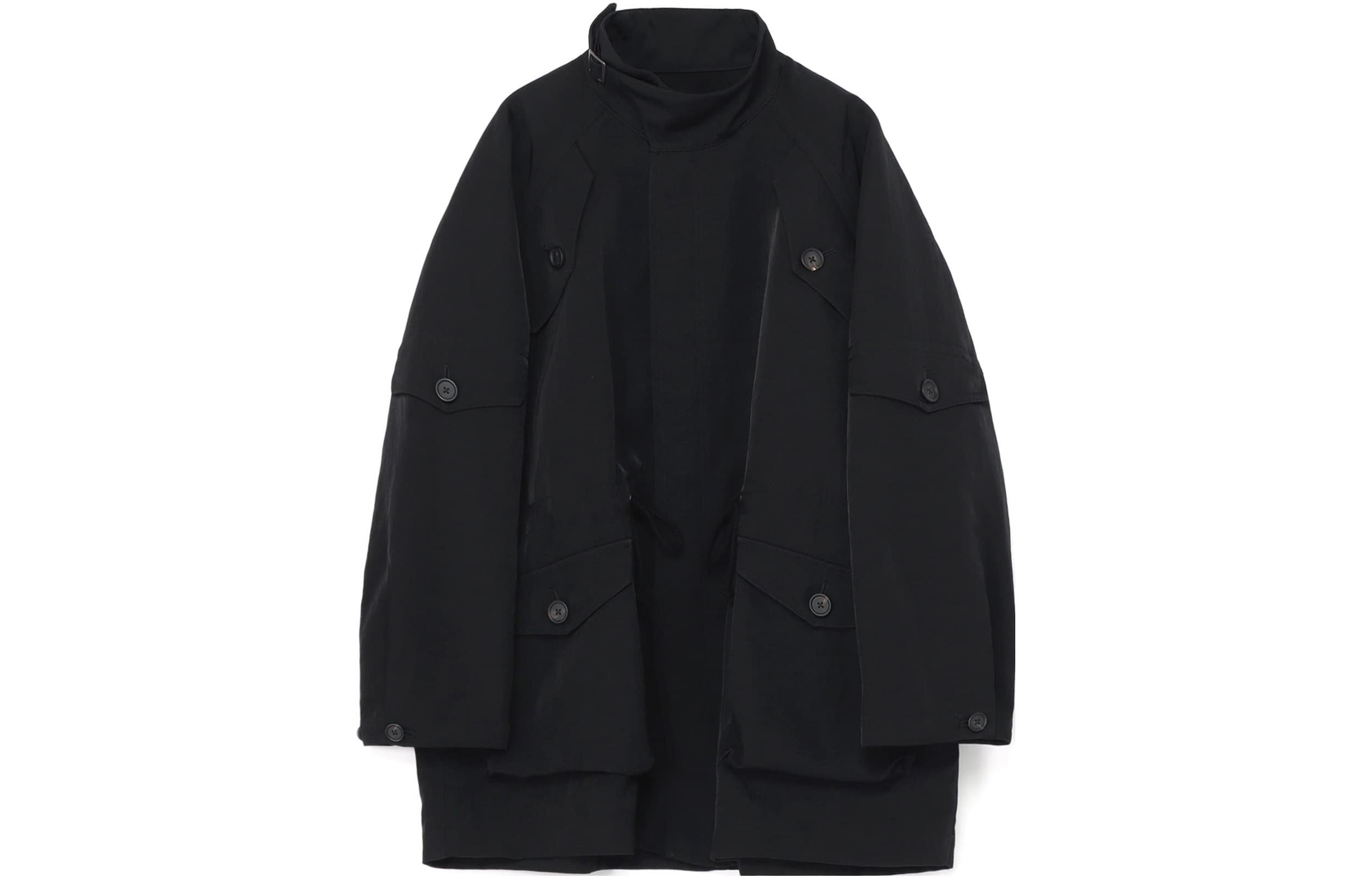 Yohji Yamamoto S'YTE FW23 Black Raglan Sleeve High-Collar Jacket Unisex UU-Y02-604-1