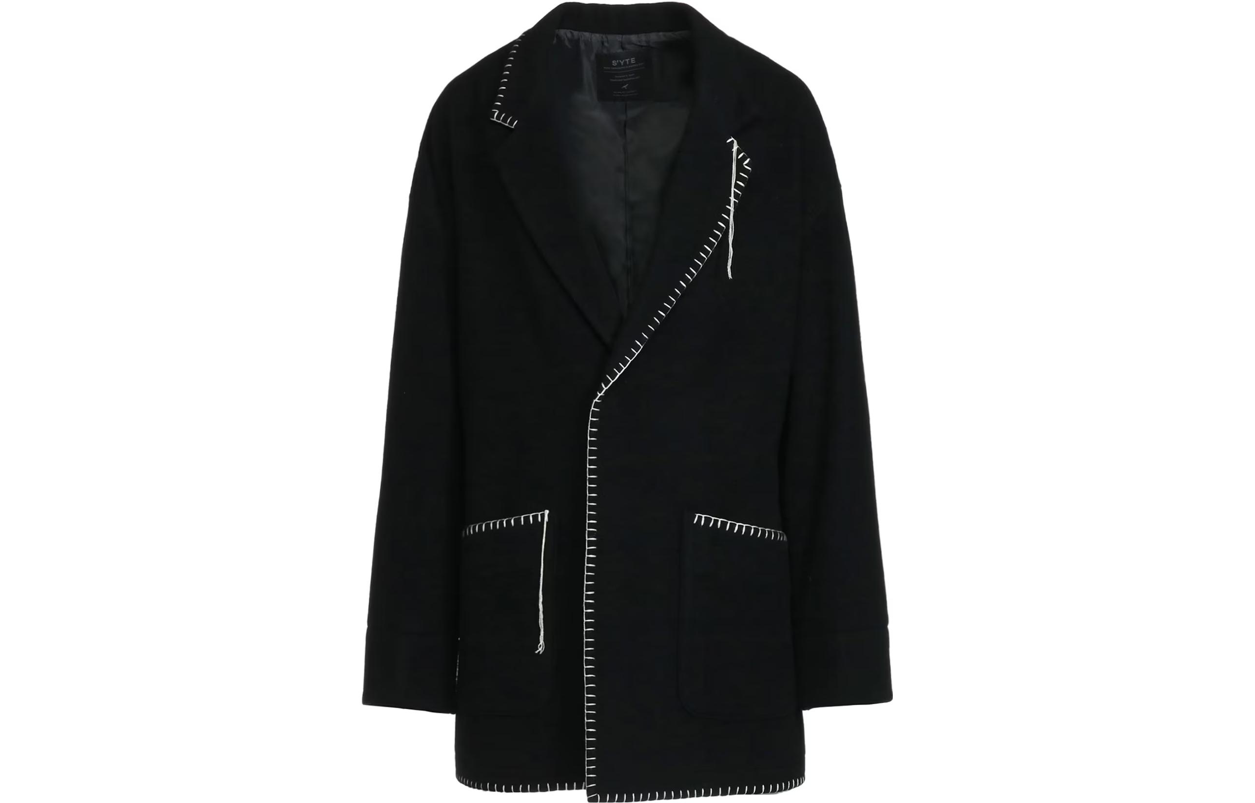 Yohji Yamamoto S'YTE FW23 Black Stitch Design Oversized Notch Lapel Jacket Unisex UU-J05-105-1