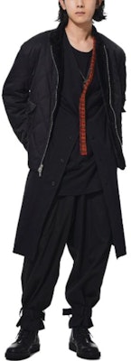 ヨウジヤマモト S''YTE FW23 ユニセックス ブラックキルティングジップアップジャケット. UV-Y02-829-1 Shop ヨウジヤマモト S''YTE FW23 ユニセックス ブラックキルティングジップアップジャケット. UV-Y02-829-1