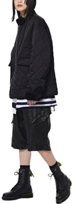 ヨウジヤマモト S''YTE FW23 ユニセックス ブラックキルティングジップアップジャケット. UV-Y02-829-1 Details for ヨウジヤマモト S''YTE FW23 ユニセックス ブラックキルティングジップアップジャケット. UV-Y02-829-1