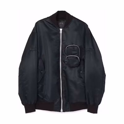 Yohji Yamamoto S'YTE FW23 Unisex Black Zip-Up Long Sleeve Bomber Jacket UV-Y65-603-2