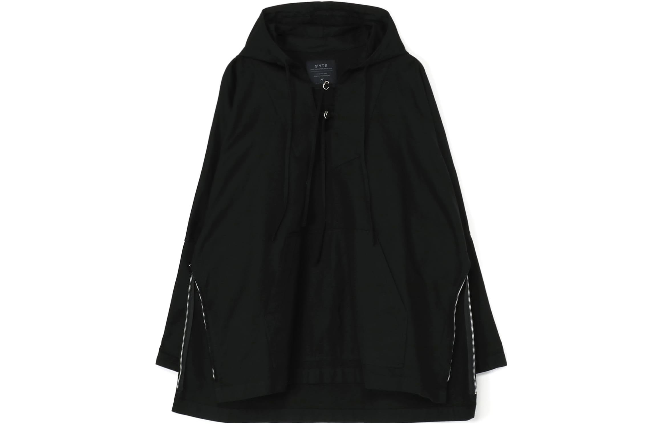 Yohji Yamamoto S'YTE FW23 Unisex Solid Black Hooded Jacket UU-Y08-011-2
