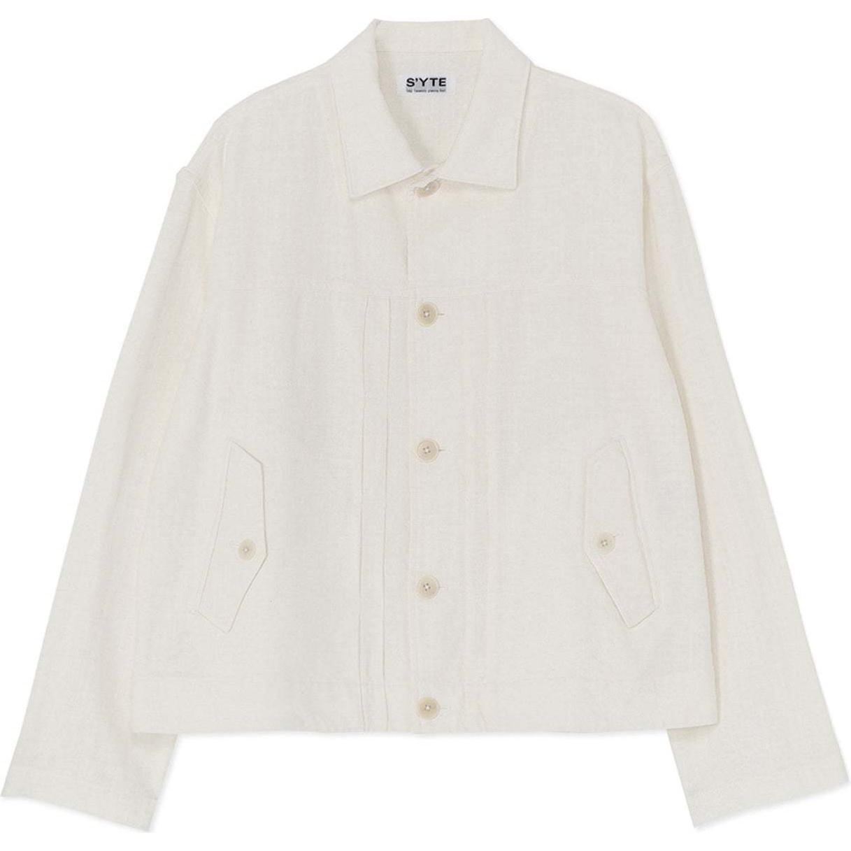 Yohji Yamamoto S'YTE FW24 Short Breathable Quick-Dry Jacket Unisex White UI-Y03-002-1