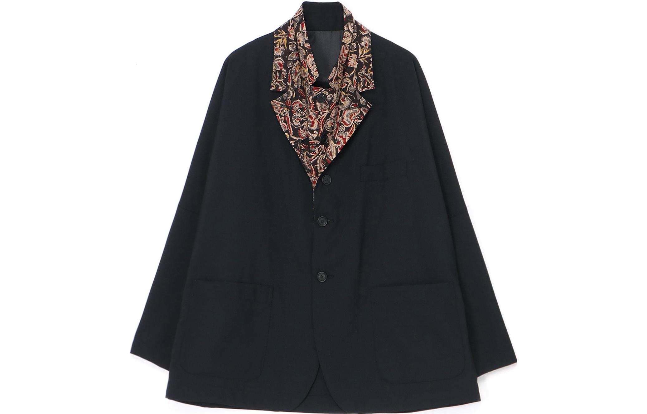 Yohji Yamamoto S'YTE Paisley Print Jacket Unisex Black UI-J04-806-1-03