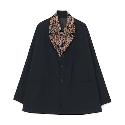 Yohji Yamamoto S'YTE Paisley Print Jacket Unisex Black UI-J04-806-1-03