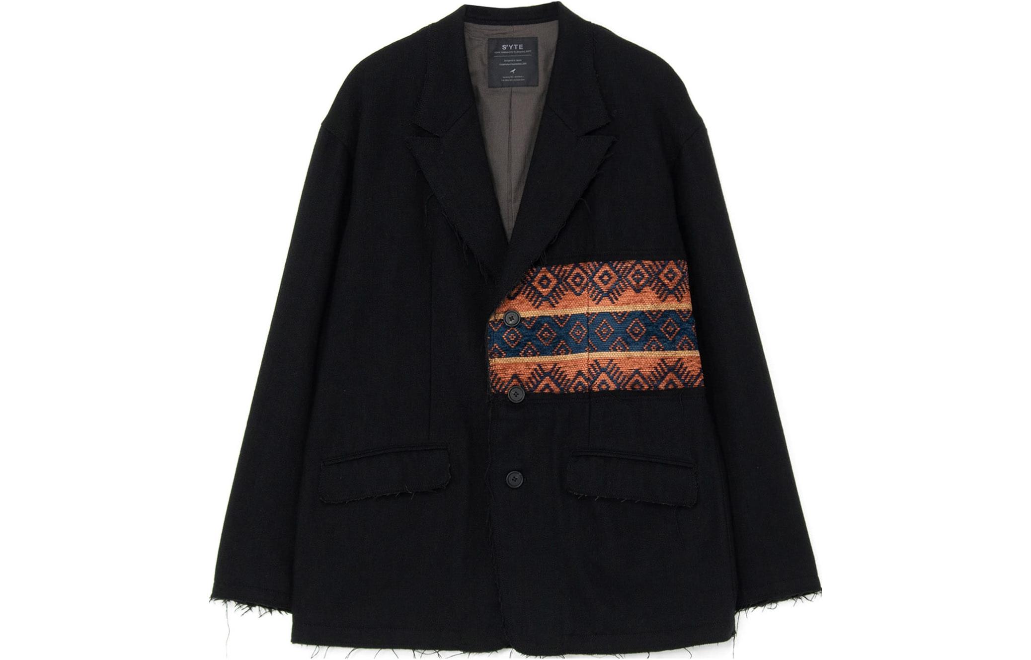 Yohji Yamamoto S'YTE Printed Single-Breasted Casual Jacket Unisex Black UV-J62-822-1-03