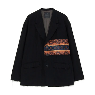 Yohji Yamamoto S'YTE Printed Single-Breasted Casual Jacket Unisex Black UV-J62-822-1-03