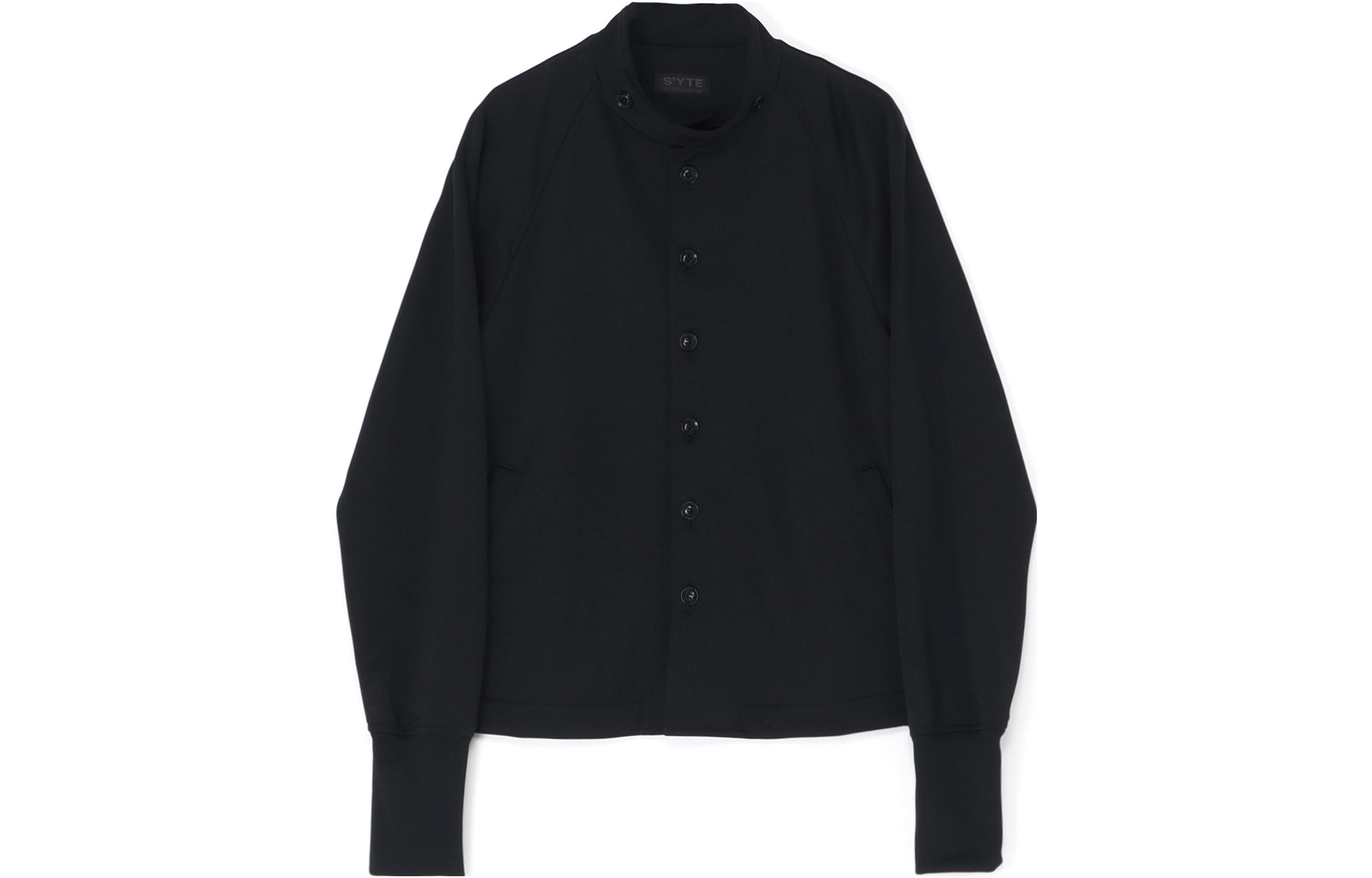 Yohji Yamamoto S'YTE Raglan Sleeve Stand Collar Jacket Unisex Black UI-Y01-901-1-03