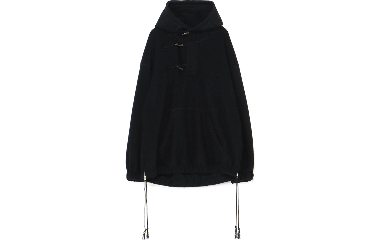 Yohji Yamamoto S'YTE Side-Zip Hoodie Unisex Black UU-T13-917-2