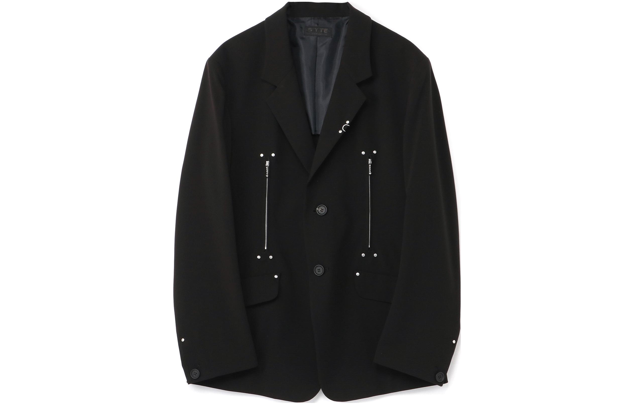 Yohji Yamamoto S'YTE Single-Breasted Studded Jacket Black Unisex UU-J57-912-1