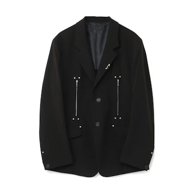 Yohji Yamamoto S'YTE Single-Breasted Studded Jacket Black Unisex UU-J57-912-1