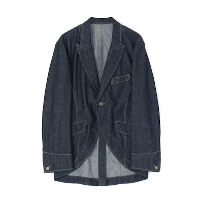 Yohji Yamamoto S'YTE Solid Color Long Sleeve Jacket Unisex Navy Blue UV-J03-005-1-03