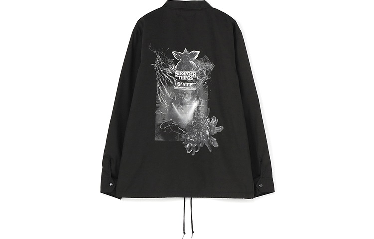 Yohji Yamamoto S'YTE SS22 Coach Jacket Black - Floral & Letter Print Unisex UM-Y79-905-1