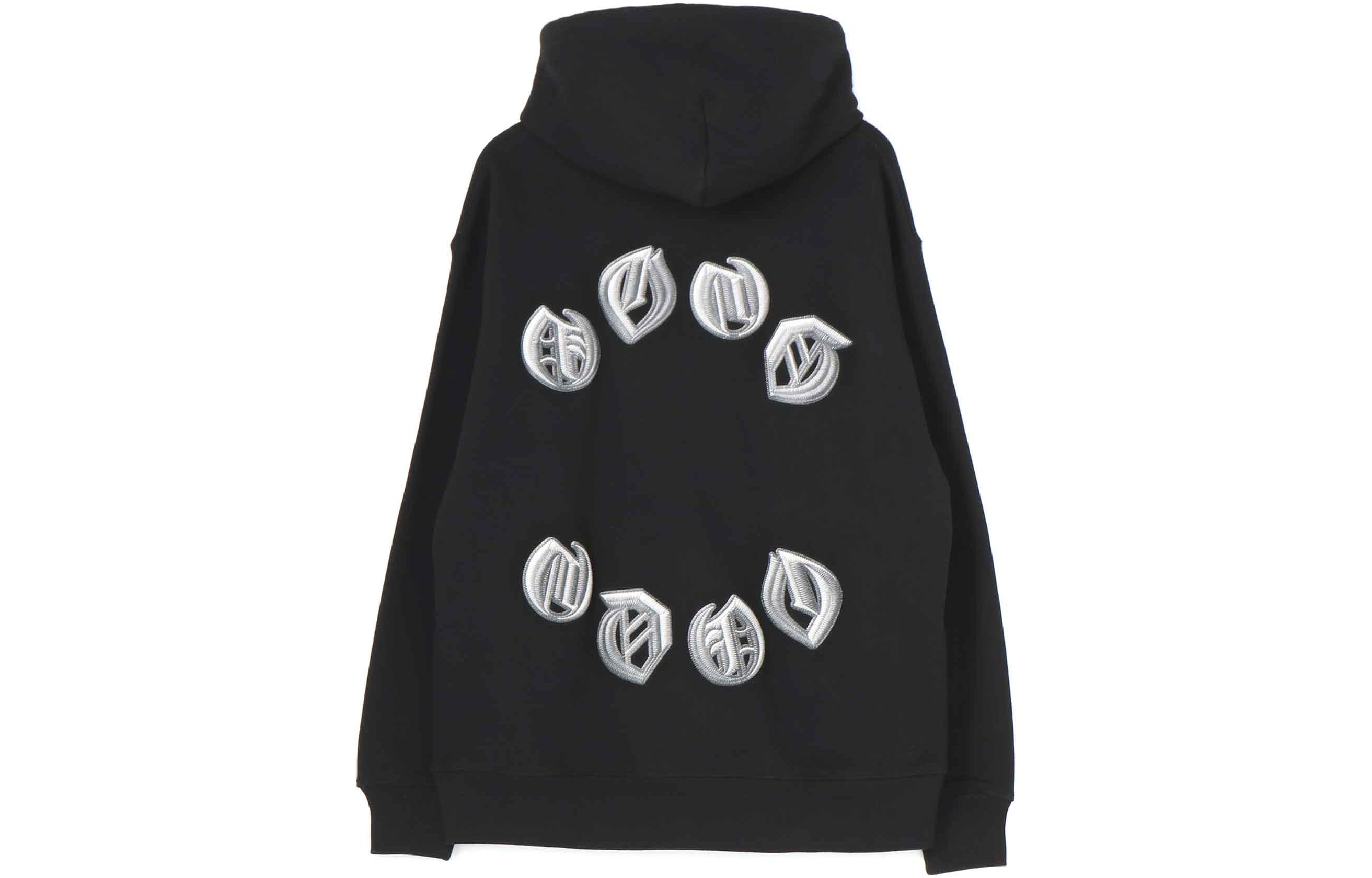 Yohji Yamamoto S'YTE SS22 Geometric Embroidery Hoodie Unisex Black YG-T42-033-1