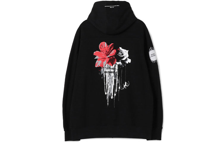Yohji Yamamoto S'YTE SS22 Logo Floral Hoodie Unisex Black UM-T27-019-2