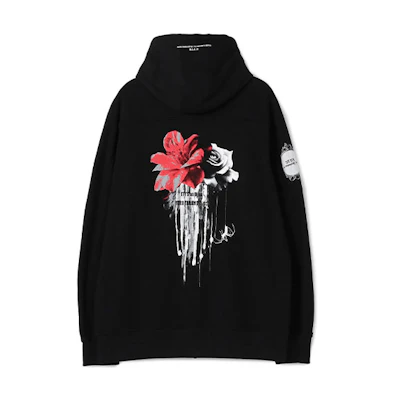 Yohji Yamamoto S'YTE SS22 Logo Floral Hoodie Unisex Black UM-T27-019-2