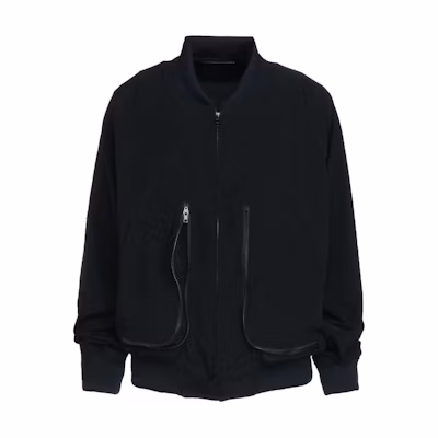 Yohji Yamamoto S'YTE SS24 Black Zip-Up Loose-Fit Jacket Unisex Long Sleeve UY-Y03-500-1