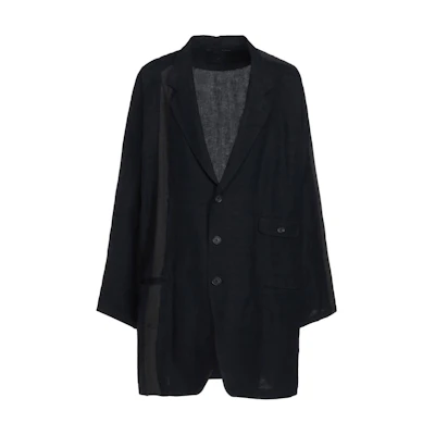 Yohji Yamamoto S'YTE SS24 Colorblock Long Sleeve Jacket Black-Unisex UY-J04-302-1