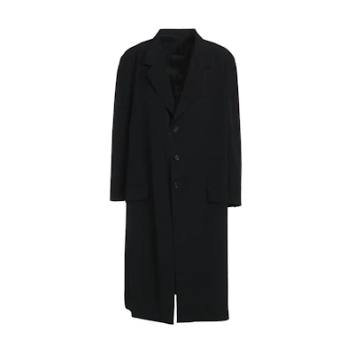 Yohji Yamamoto S'YTE SS24 Crepe Oversized Notch Lapel Jacket Unisex Black UY-J05-500-1