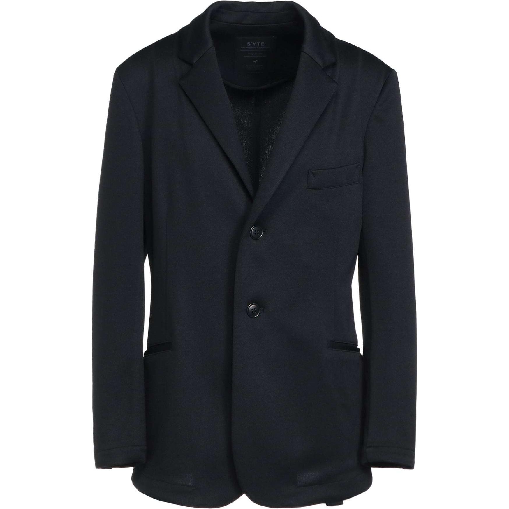 Yohji Yamamoto S'YTE SS24 Slim-Fit Notched Lapel Knit Blazer Unisex Black UY-J11-902-1