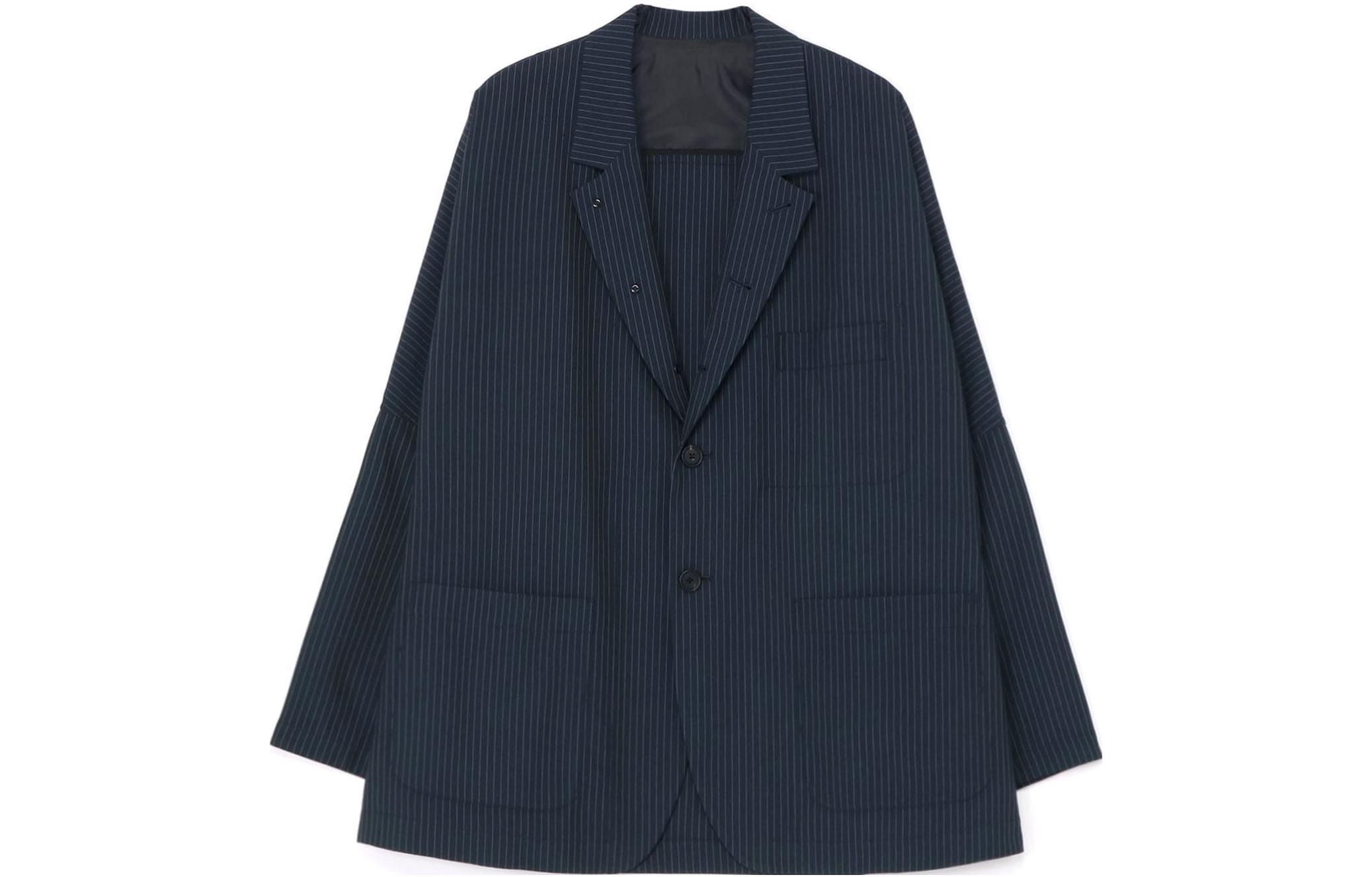 Yohji Yamamoto S'YTE Striped Jacket Unisex Navy Blue UI-J15-918-2