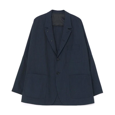 Yohji Yamamoto S'YTE Striped Jacket Unisex Navy Blue UI-J15-918-2