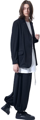 ヨウジヤマモト S''YTE ユニセックス ブラック スリムフィット カジュアルジャケット UI-J25-901-1-03 Sizing ヨウジヤマモト S''YTE ユニセックス ブラック スリムフィット カジュアルジャケット UI-J25-901-1-03