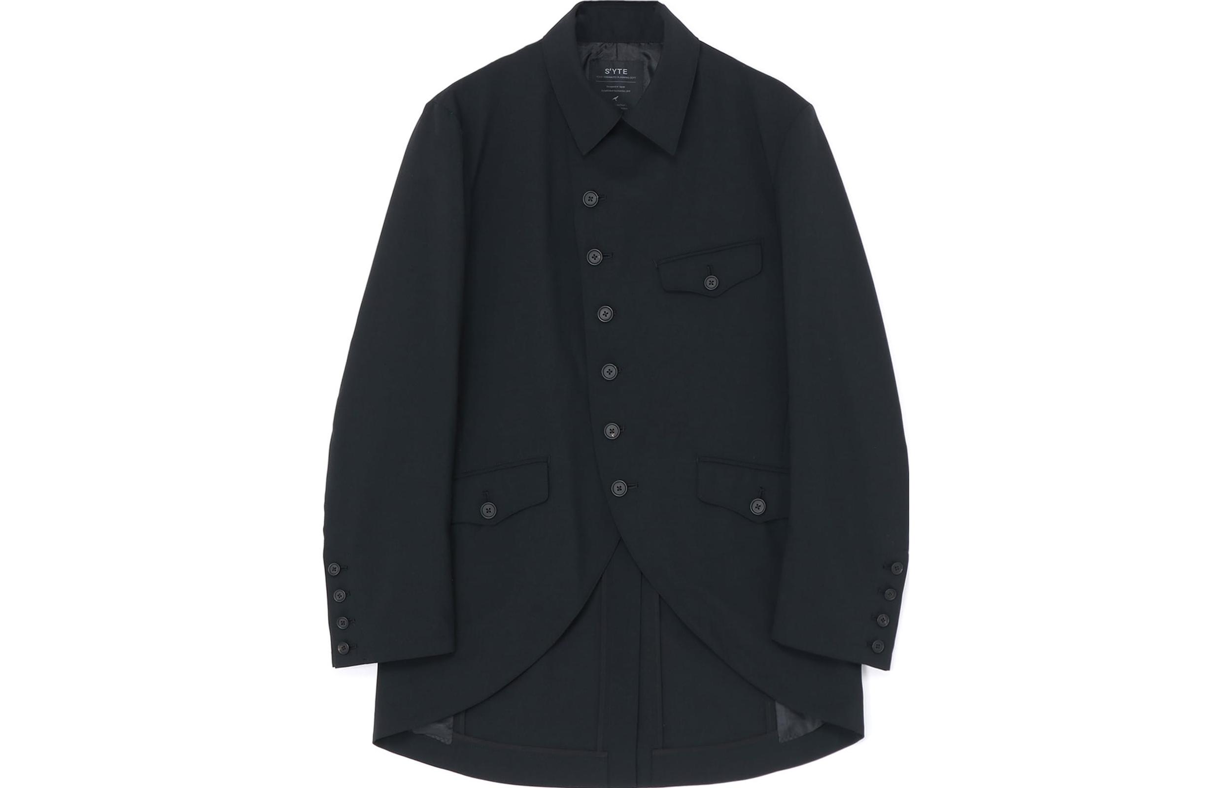 Yohji Yamamoto S'YTE Unisex Black Solid Long Sleeve Jacket UI-J09-100-1
