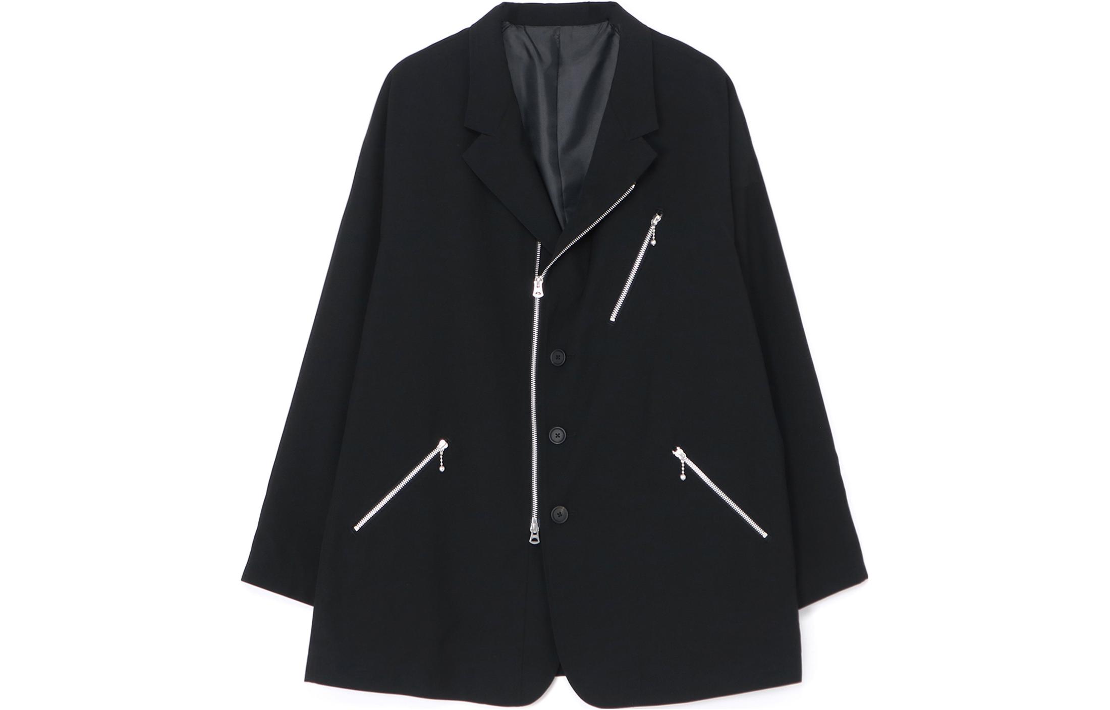 Yohji Yamamoto S'YTE Unisex Oversized Black Zip-Up Jacket UI-J03-909-1-03