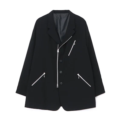 Yohji Yamamoto S'YTE Unisex Oversized Black Zip-Up Jacket UI-J03-909-1-03