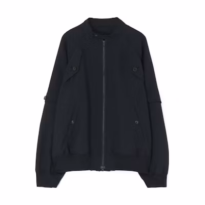 Yohji Yamamoto S'YTE Unisex Solid Color Zip-Up Jacket Black UI-Y05-904-1-03