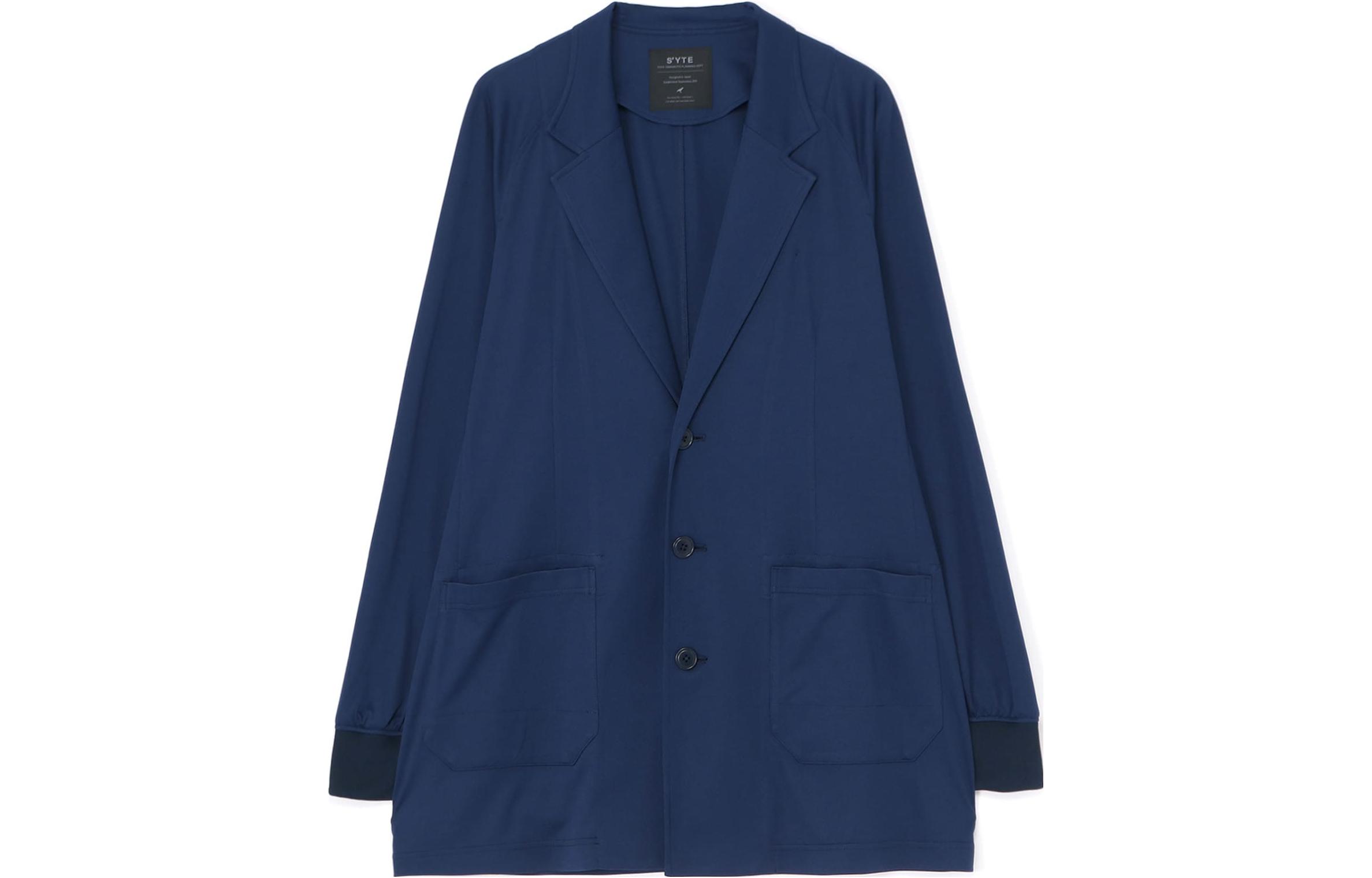 Yohji Yamamoto S'YTE Unisex Solid Navy Blue Long Sleeve Jacket UI-J10-906-2