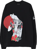 Yohji Yamamoto S'YTE x KAZUO FW23 Comic Graphic Crewneck Sweatshirt Black Unisex UI-T36-020-1 Yohji Yamamoto S'YTE x KAZUO FW23 Comic Graphic Crewneck Sweatshirt Black Unisex UI-T36-020-1