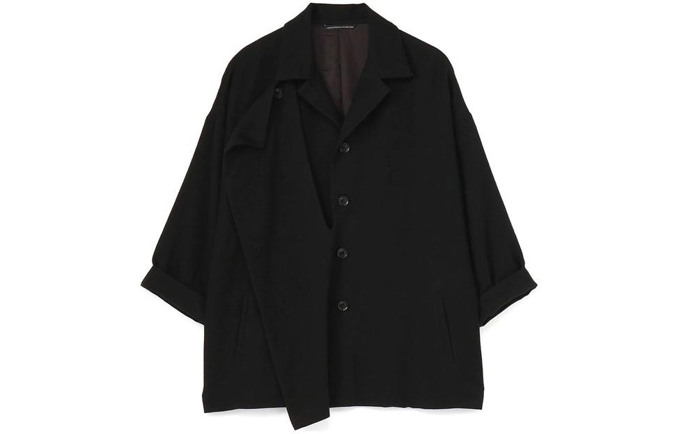 Yohji Yamamoto Simple Black Single-Breasted Long-Sleeve Jacket YM-J04-229-3-02