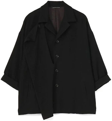 Yohji Yamamoto Jaket Hitam Polos Single-Breasted Lengan Panjang. YM-J04-229-3-02 Buy Yohji Yamamoto Jaket Hitam Polos Single-Breasted Lengan Panjang. YM-J04-229-3-02
