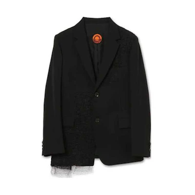 Yohji Yamamoto Single-Breasted Tailored Blazer Jacket Black GF-J02-103