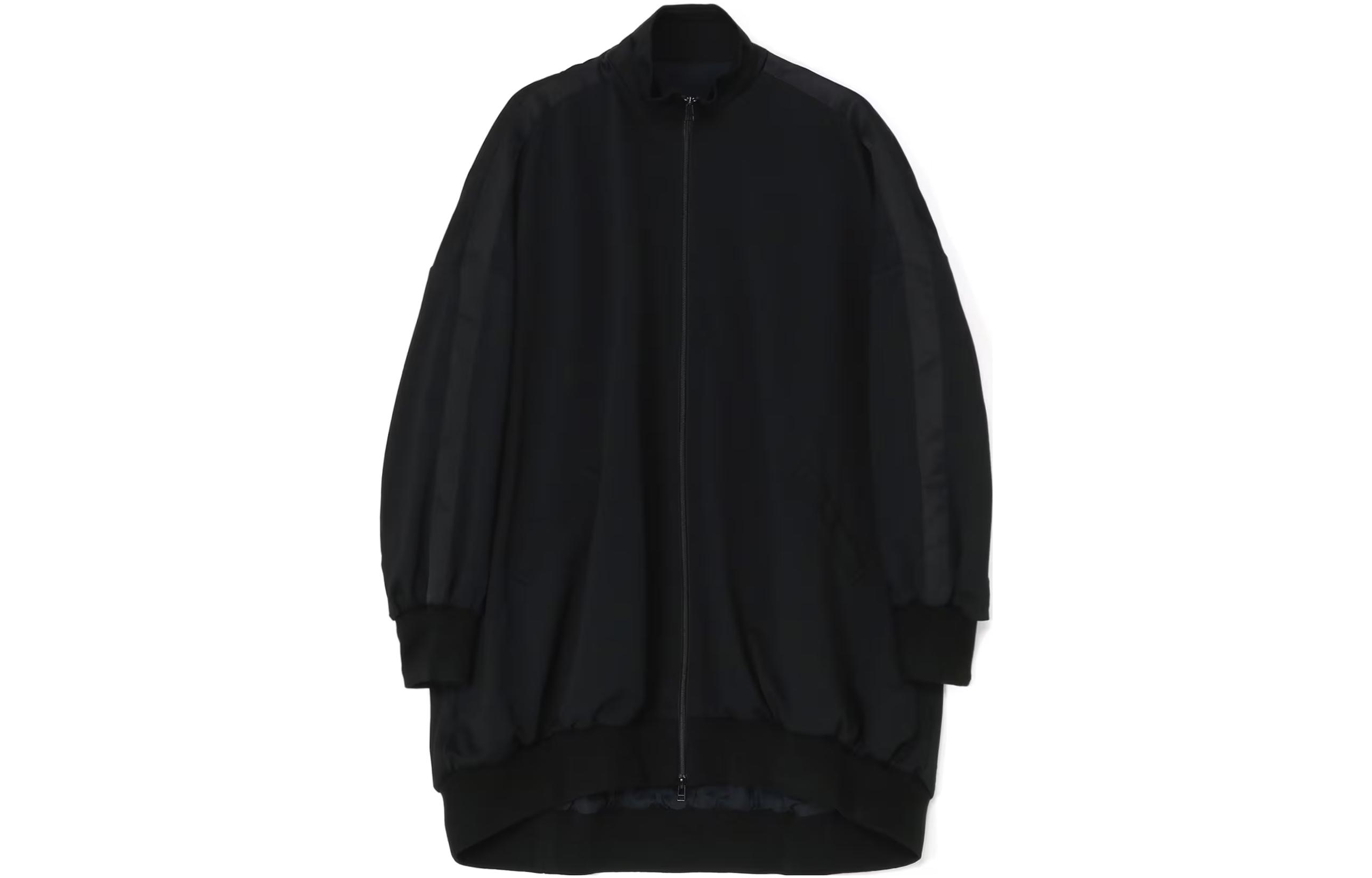 Yohji Yamamoto Solid Black Long Sleeve Casual Jacket FU-J52-800-2-02