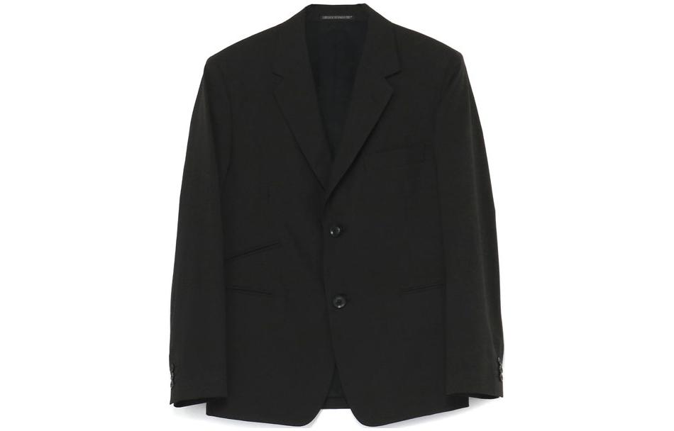 Yohji Yamamoto Solid Black Single-Breasted Long Sleeve Jacket HX-J85-151-2